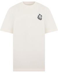 Moncler - T-Shirt With Printed Logo - Lyst