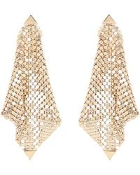 Rabanne - Pixel Metal Mesh Earrings - Lyst