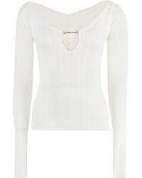 Jacquemus - Ribbed Knit Viscose-Blend Top - Lyst