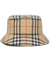 Burberry - Cappello a secchiello con pattern a quadri - Lyst