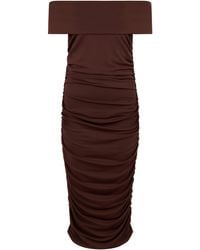 Des Phemmes - Off Shoulder Ruffled Dress - Lyst