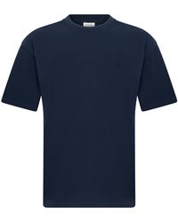Saint Laurent - Cotton T-Shirt With Embroidered Logo - Lyst