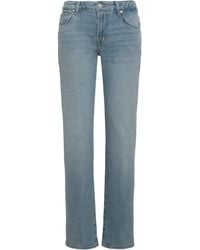 7 For All Mankind - Calie Straight Jeans With A Mid-Rise - Lyst