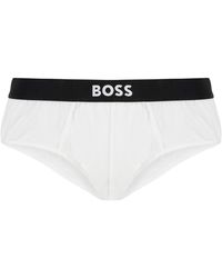 BOSS - Set da tre slip in cotone con banda elastica logata - Lyst