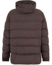 Moncler - Down Jacket With Logo Print - Lyst