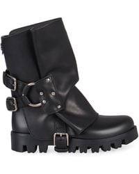 Dolce & Gabbana - Dolce & Gabbana Rubber And Leather Boots - Lyst