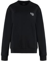 A.P.C. - Sweat Standart Rue Madame Cotton Crew-Neck Sweatshirt - Lyst