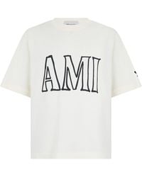 Ami Paris - Cotton T-Shirt With Print - Lyst