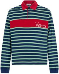 Versace - Polo a Maniche Lunghe con Righe - Lyst