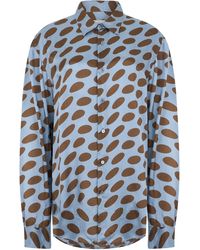 Dries Van Noten - Satin Blouse With Polka Dot Print - Lyst