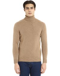 Drumohr Long-sleeve Wool Turtleneck - Natural