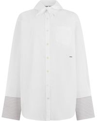 Prada - Camicia con fiocco - Lyst