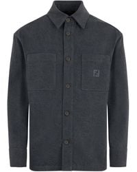 Fendi - Denim Shirt With Embroidery - Lyst