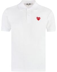 COMME DES GARÇONS PLAY - Cotton-piqué Polo Shirt - Lyst