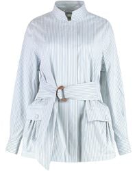 Fendi - Belted Cotton Jacket - Lyst