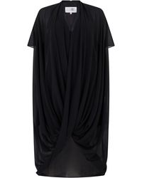 MM6 by Maison Margiela - Asymmetric Dress With Draping - Lyst