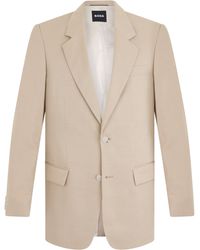 BOSS - Single-Breasted Jacket With A Relaxed Fit - Lyst