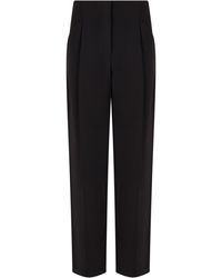 Veronica Beard - High-Waisted Straight Trousers Polyester - Lyst