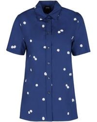 Aspesi - Short Sleeve Cotton Shirt - Lyst