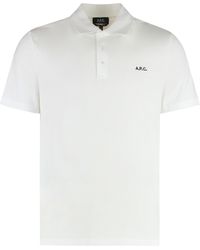 A.P.C. - Cotton-Piqué Polo Shirt - Lyst