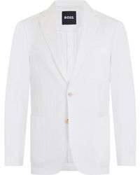 BOSS - Single-Breasted Cotton Jacket - Lyst