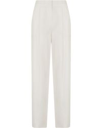 Elisabetta Franchi - High-Waisted Straight Trousers - Lyst