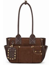 Ganni - Small Suede Flower Bag - Lyst