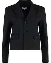 MM6 by Maison Margiela - Single-Breasted Two-Button Jacket - Lyst