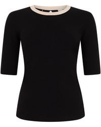 Elisabetta Franchi - Knitted Top With Viscose Bands - Lyst