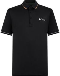 BOSS - Pique Cotton Stretch Polo - Lyst