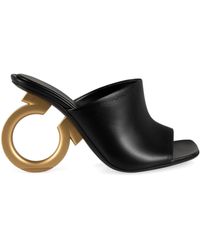 Ferragamo - Astro Leather Mules Lamb - Lyst