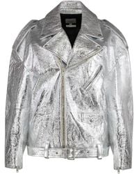 Halfboy - Giacca in pelle metallizzata - Lyst