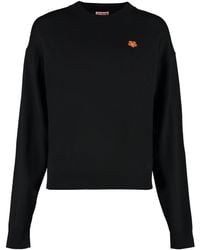 KENZO - Ribbed Edge Wool Crew-Neck Sweater - Lyst