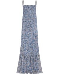 Veronica Beard - Long Dress With Floral Print - Lyst