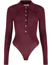 Self-Portrait - Viscose Knit Bodysuit - Lyst