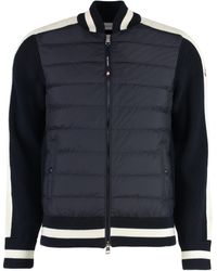 Moncler - Cardigan With Padded Front Panel - Lyst