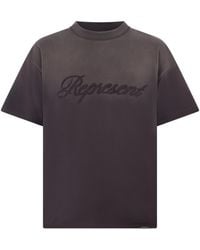 Represent - T-Shirt With Embroidered Logo - Lyst