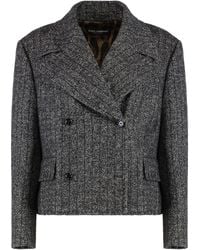 Dolce & Gabbana - Dolce & Gabbana Double-Breasted Virgin Wool Blazer - Lyst
