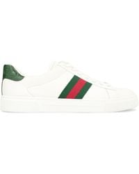 Gucci - Ace Leather Low-Top Sneakers - Lyst