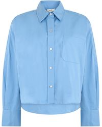 Vince - Cropped Shirt With Long Sleeves - Lyst