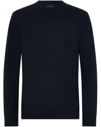 Emporio Armani - Wool Blend Pullover - Lyst