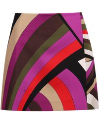 Emilio Pucci - Printed Silk Skirt - Lyst