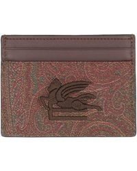 Etro - Coated Canvas Card Holder - Lyst