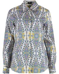 Etro - Camicia in popeline di cotone stampata - Lyst