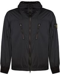 Stone Island - Technical Fabric Hooded Jacket - Lyst