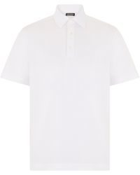 ZEGNA - Cotton Polo With Short Sleeves - Lyst