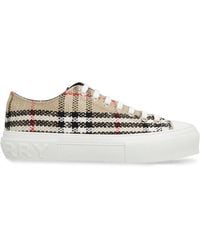 Burberry - Check Wool Sneaker - Lyst