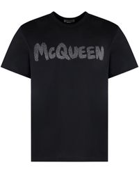 McQueen - T-shirt girocollo in cotone - Lyst