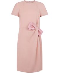 Valentino Garavani - Silk Dress With Bow - Lyst