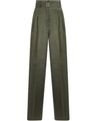 Max Mara - Pantaloni a vita alta con cintura - Lyst